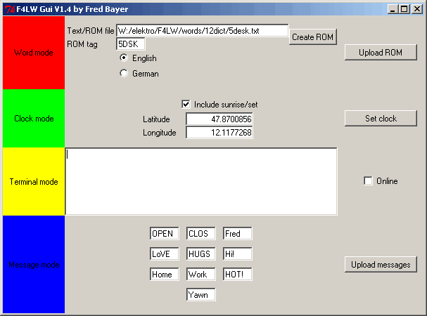 Screenshot of F4LWGui