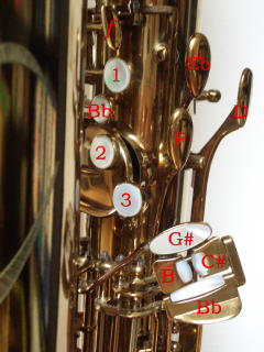 Left hand keys numbering scheme